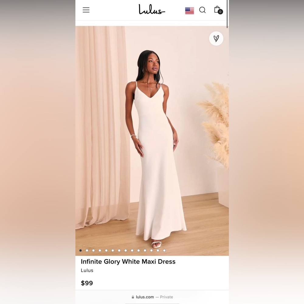 NEW Lulus White Bridal Wedding Engagement Classic Maxi Dress